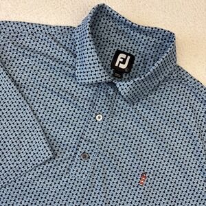 HARBOUR TOWN GOLF x FOOTJOY Mens Performance Polo Shirt Large Geometric Stretch